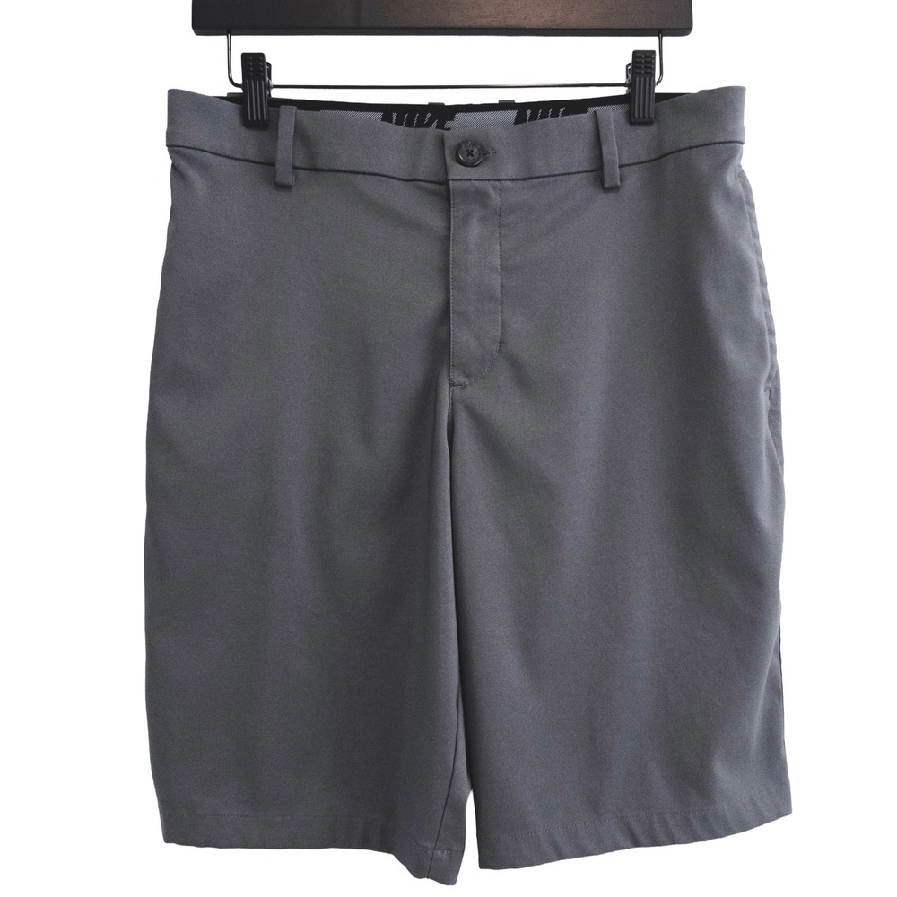 Nike Golf Shorts Mens M 32 Gray Dri-Fit Standard Fit Flat Front‎ Athleisure